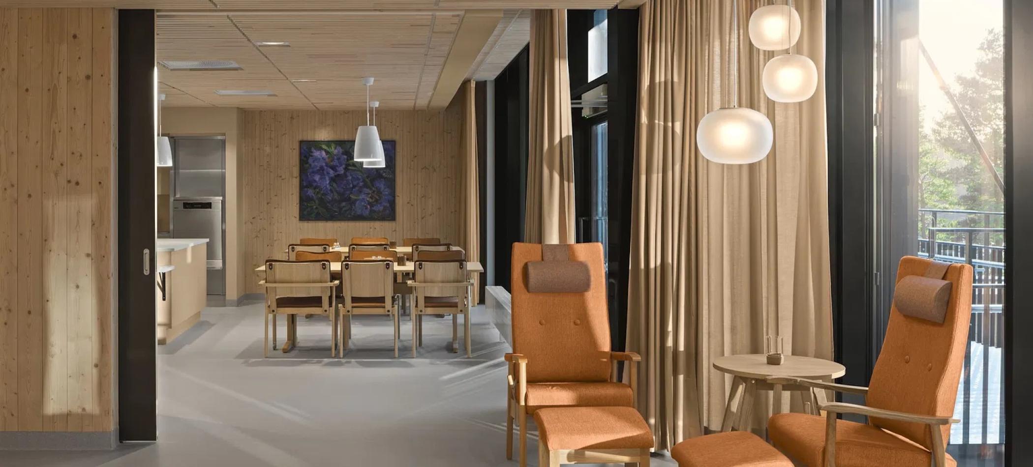 Innredning i stue og spisestue