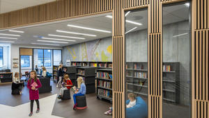 Damsgård skole bibliotek og kunstprosjekt av Patrik Entian