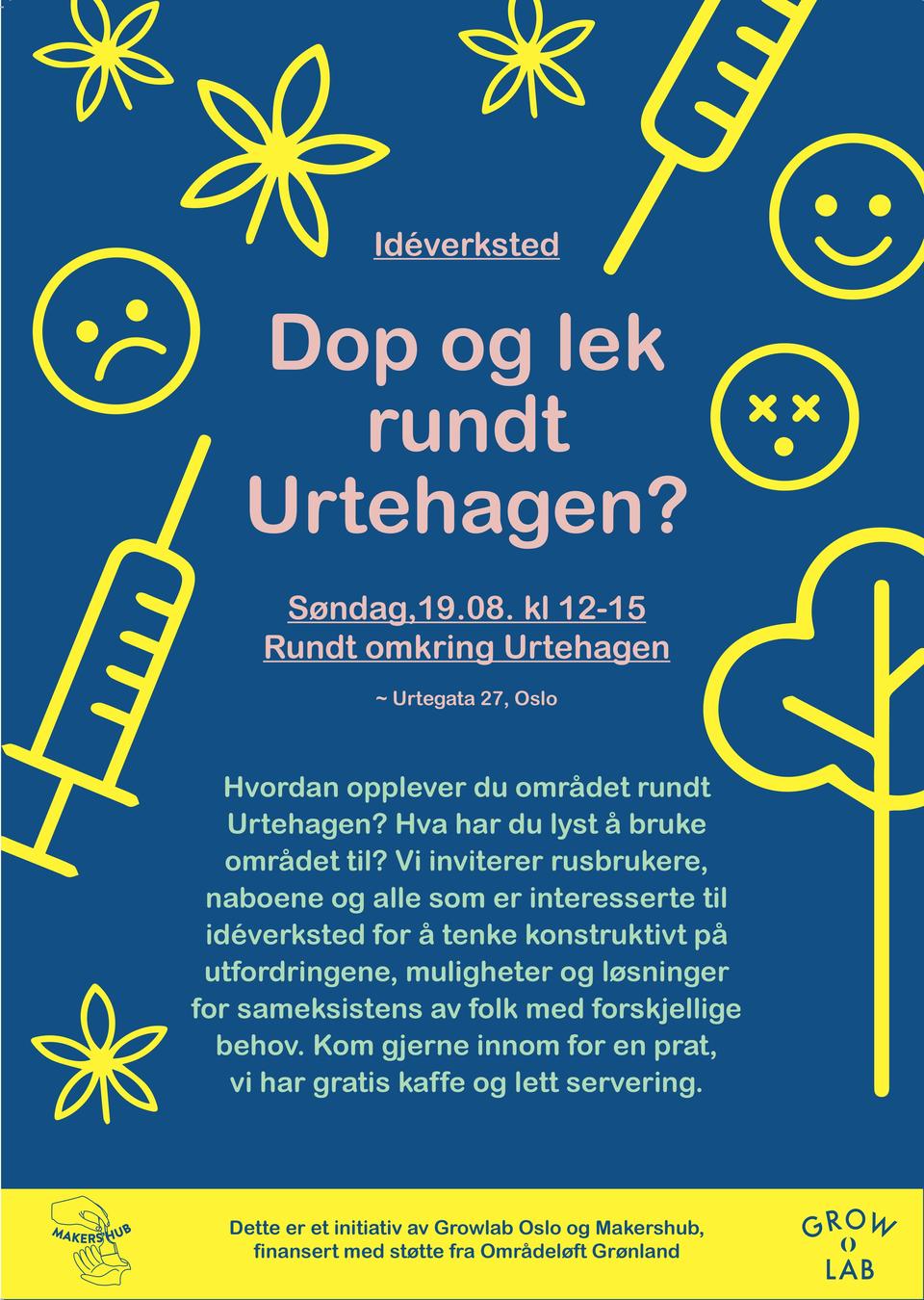 Dop og lek rundt Urtehagen? Workshop 19. august kl. 12-15