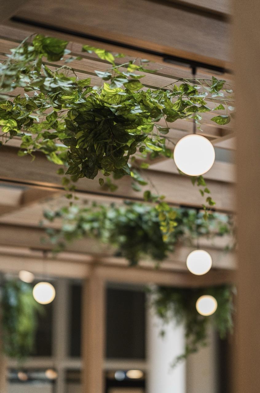 Detalj av pergola-konstruksjon