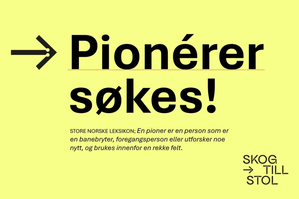 Kick-off for "Skog til stol" 9. september i Innlandet Science Park Kongsvinger
