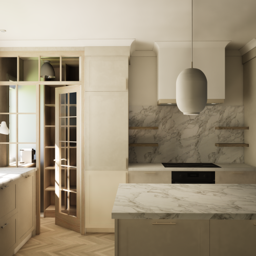 Twinmotion render av kjøkken
